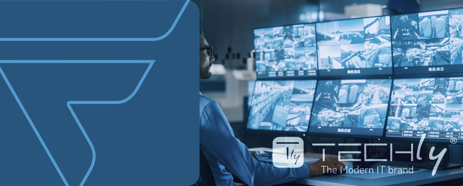 Uchwyt monitora do systemu monitoringu. Profesjonalne produkty Techly.
