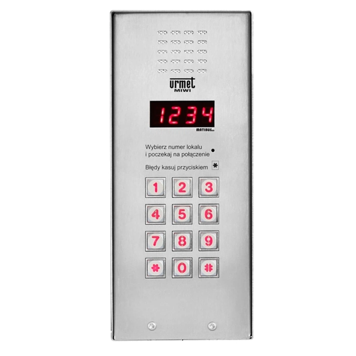 1052/100VD Matibus SE Urmet Cyfrowy panel zewnętrzny Vertical, z klawiaturą