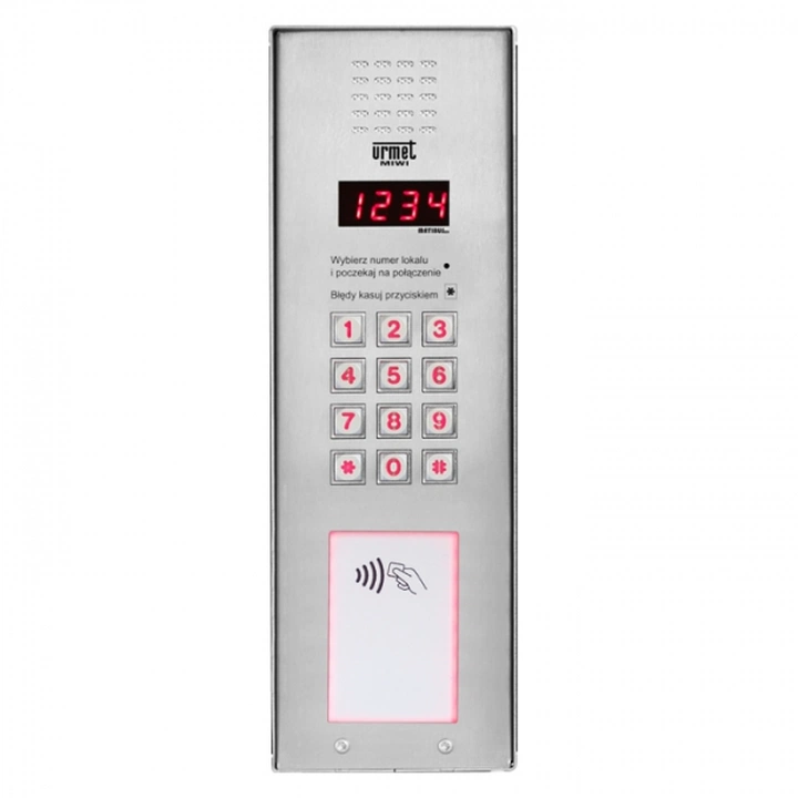 1052/101VD-RF Matibus SE Urmet Cyfrowy panel zewnętrzny Vertical, z klawiaturą i czytnikiem RFID