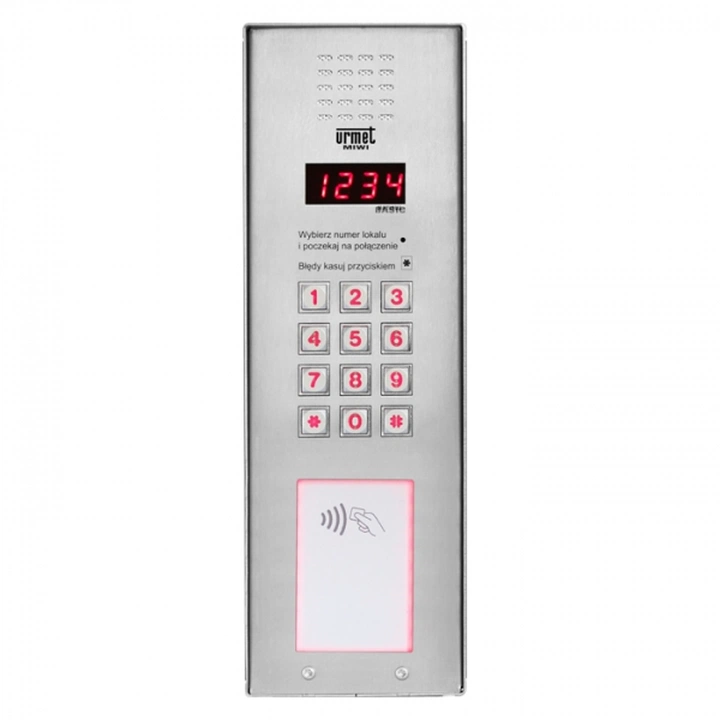 1062/101VD-RF BASIC Urmet Cyfrowy panel zewnętrzny Vertical, z klawiaturą i czytnikiem RFID