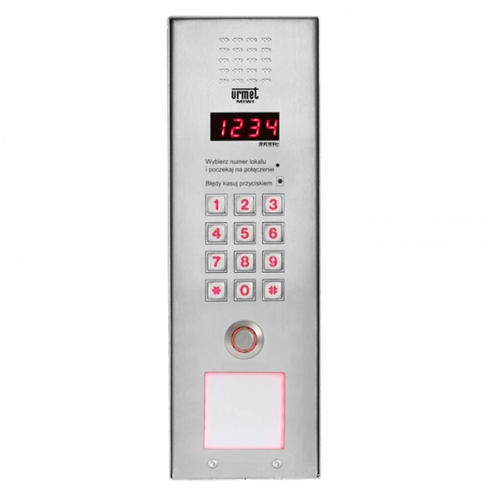 1062/106VD BASIC Urmet Cyfrowy panel zewnętrzny Vertical, z klawiaturą i czytnikiem DALLAS