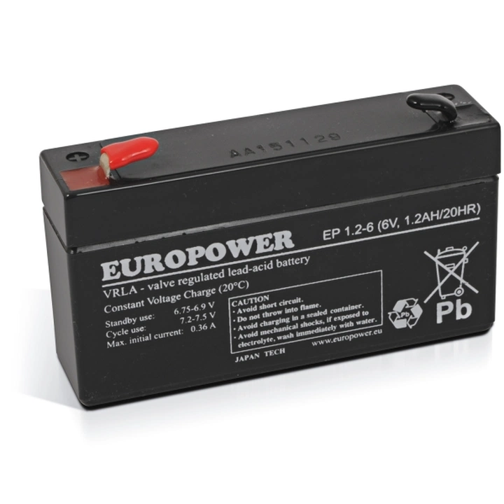 Akumulator EP 1,2-6 EUROPOWER 6V 1.2AH