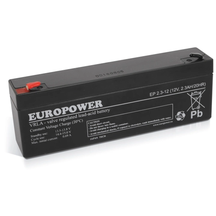 Akumulator EP 2,3-12 EUROPOWER 12V 2.3AH