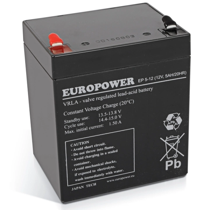 Akumulator EP 5-12 EUROPOWER 12V 5AH