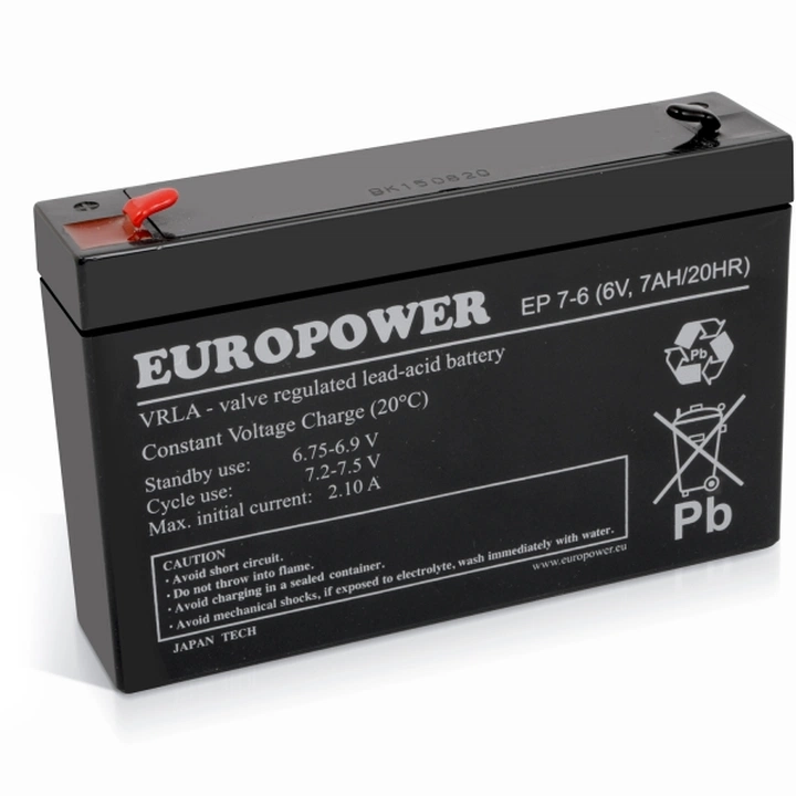 Akumulator EP 7-6 EUROPOWER 6V 7AH