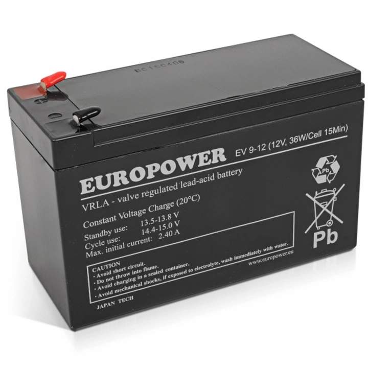 Akumulator EV 9-12 EUROPOWER 12V 8AH