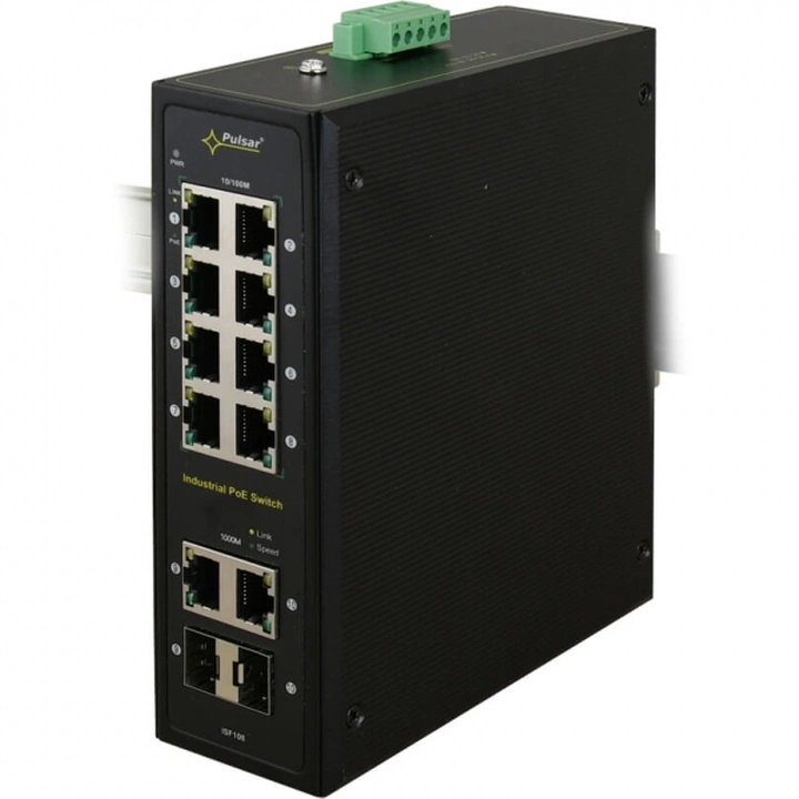 ISF108 PULSAR Switch przemysłowy Gigabit Ethernet, 8x PoE