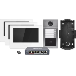 KIS-604 3-Villa W (F) HIKVISION Zestaw wideodomofonowy