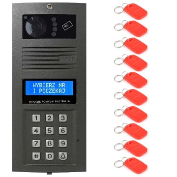 OP-SL255RC HR G Optima ELFON SLAVE Panel wideodomofonu 700 linii z czytnikiem RFID, grafit