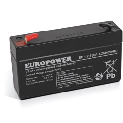 Akumulator EP 1,2-6 EUROPOWER 6V 1.2AH