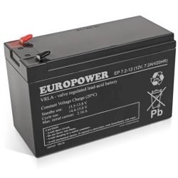Akumulator EP 7,2-12 EUROPOWER 12V 7.2AH