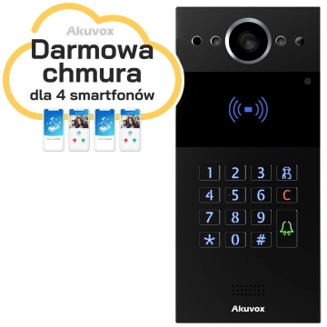 AKUVOX R20K Black Panel zewnętrzny jednorodzinny, wideodomofon IP