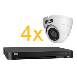Z3 Zestaw monitoringu 4 kamery kopułkowe 5Mpx z rejestratorem BCS