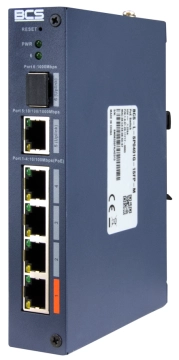BCS-L-SP0401G-1SFP-M BCS Zarządzalny switch 4x PoE, 1x RJ45, 1x SFP Gigabit