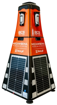 BCS-MCAM02(Airshield) Słupek mobilny BCS z systemem paneli fotowoltaicznych