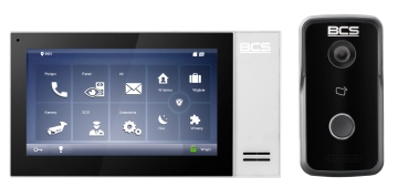 BCS-MON7400W-S + BCS-PAN1320B-S + BCS-B-SP0402 Wideodomofon IP, zestaw jednorodzinny
