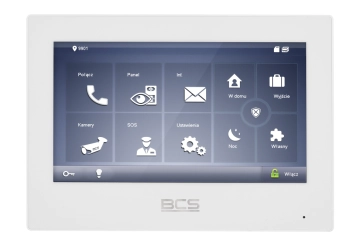 BCS-MON7700W-S + BCS-PAN1320B-S + BCS-B-SP0402 Wideodomofon IP, zestaw jednorodzinny