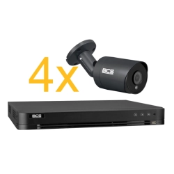 Z8 Zestaw monitoringu 4 kamery tubowe 5Mpx z rejestratorem BCS