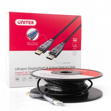 C1615GY UNITEK Kabel optyczny DisplayPort v1.4, 5 metrów