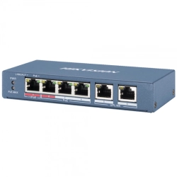 DS-3E0106HP-E HIKVISION Switch 6-portowy Fast Ethernet, 4 porty PoE