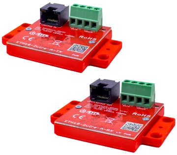 ETH10-2wire-A-SET ATTE Zestaw do transmisji LAN 10Mbps + PoE po 2 żyłach