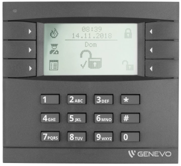 EVOKPD CLASSIC GY Bezprzewodowy manipulator LCD do central GENEVO