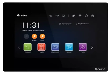 GREON GR-IS4WBv3 Wideomonitor IP WiFi SIP z ekranem 7 cali Linux czarny