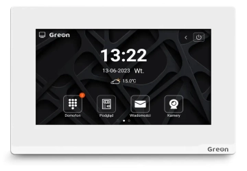 GREON GR-IS2 Wideomonitor IP WiFi SIP z ekranem 7 cali Android 10, biały