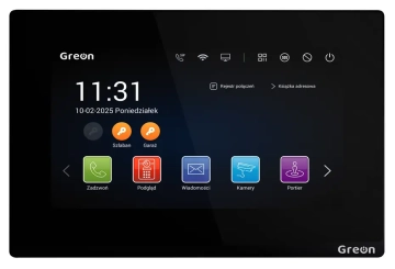 GREON GR-IS4Bv2 Wideomonitor IP SIP z ekranem 7 cali Linux, czarny