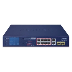 GSD-1222VHP Planet Switch 8x PoE+, 2x RJ45, 2x SFP