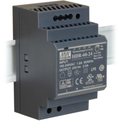 HDR-60-24 MEAN WELL Zasilacz na szynę DIN 24V/60W/2.5A