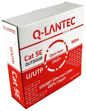 Kabel UTP KIU5OUTS100Q Q-LANTEC suchy kat. 5e Fca 4PR 100m czarny
