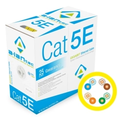 Kabel UTP KIU5PVC305Y ALANTEC kat. 5e PVC 305m żółty