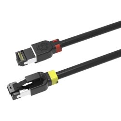 KKS6ABLK1.0A WIREARTE Patchcord S/FTP kat. 6A, 1 metr