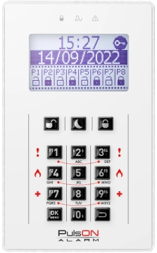 PulsON LCD/C WH Klawiatura z gumowymi przyciskami