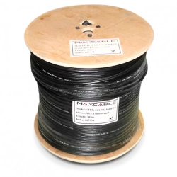 Przewód UTP5E24AWG drut CU + żel + linka nośna 305m MAXCABLE
