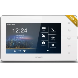 NW-VI9S-WW NEXWEI Wideomonitor z ekranem dotykowym 7 cali, WiFi, TUYA