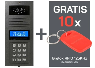 OP-255R G Optima ELFON Panel z czytnikiem RFID, grafit 