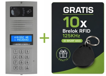 OP-MA765RC HR P Optima ELFON MASTER Panel wideodomofonu 700 linii z czytnikiem RFID, popiel