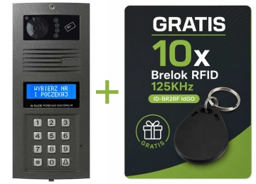 OP-SL255RC HR G Optima ELFON SLAVE Panel wideodomofonu 700 linii z czytnikiem RFID, grafit