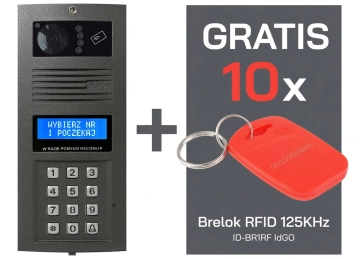 OP-SL255RC HR G Optima ELFON SLAVE Panel wideodomofonu 700 linii z czytnikiem RFID, grafit