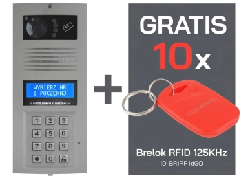 OP-SL255RC HR P Optima ELFON SLAVE Panel wideodomofonu 700 linii z czytnikiem RFID, popiel