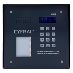 PC-2000R PRO Antracyt CYFRAL Panel rozmówny z czytnikiem RFID