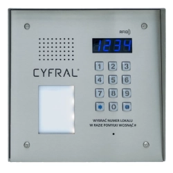 PC-2000R PRO INOX CYFRAL Panel rozmówny z czytnikiem RFID