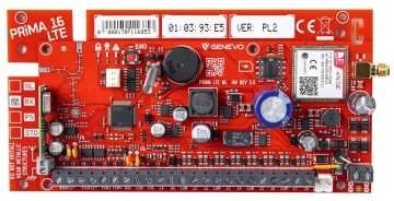 PRiMA16LTE RX CA GENEVO Centrala alarmowa z komunikatorem 4G(LTE) oraz radiolinią