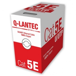 Przewód UTP Q-LANTEC KIU5PVC305Q kat. 5e PVC, drut CU BOX 305 mb