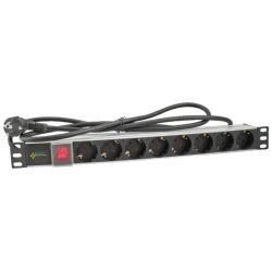 RALZ/F Pulsar Listwa zasilająca 230V AC, 8 gniazd, RACK