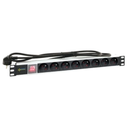 RALZ Pulsar Listwa zasilająca 230V AC, 8 gniazd, RACK