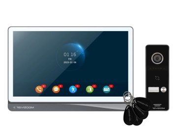 RM-T404HDI WHITE/RC-411HD-C Zestaw wideodomofonowy REVIZOOM