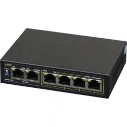 S64 PULSAR Switch 6-portowy Fast Ethernet, 4 porty PoE